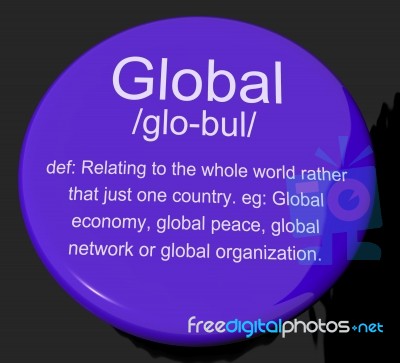 Global Definition Button Stock Image