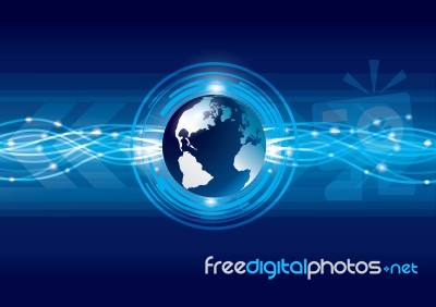 Global Earth Technology Stock Image