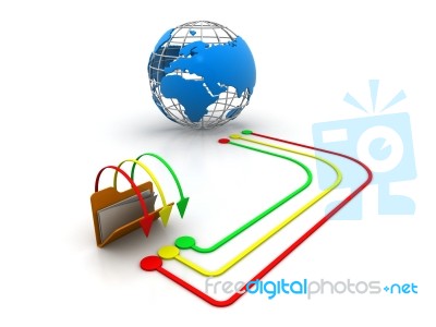 Global File Share Stock Image