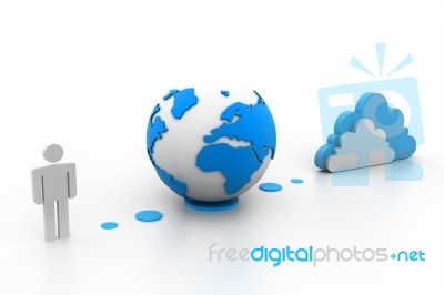 Global Internet Network Stock Image