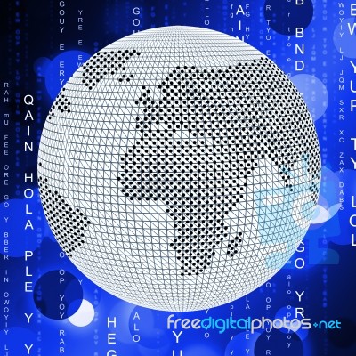 Global Matrix Means Globalize Globalization And Network Stock Image