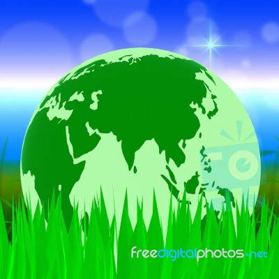 Global Nature Shows Planet Globally And Globalise Stock Image