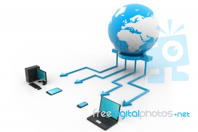 Global Network Stock Image