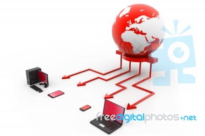 Global Network Stock Image