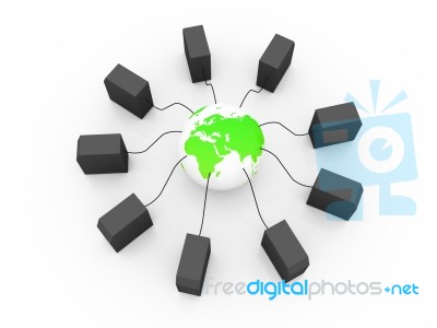 Global Network Stock Image