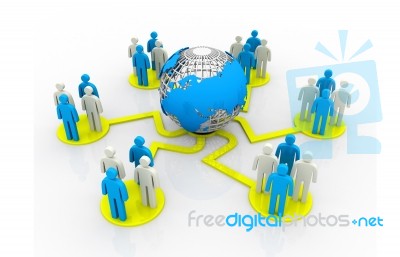 Global Network Stock Image