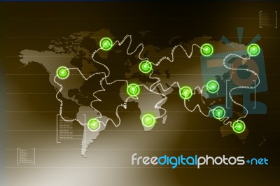 Global Network Stock Image