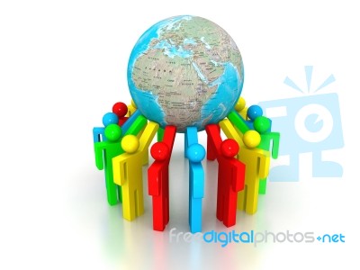 Global Network  Stock Image