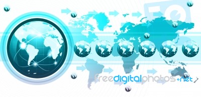 Global Network Stock Image