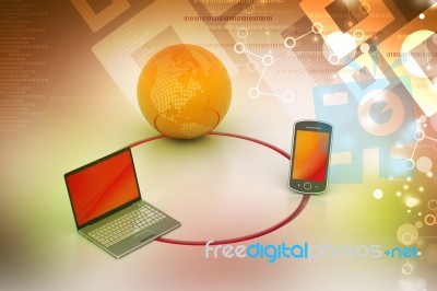 Global Network And Internet Communication Concept Stock Image