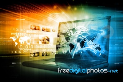 Global Network Connection Stock Image