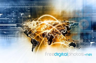 Global Network Connection Stock Image