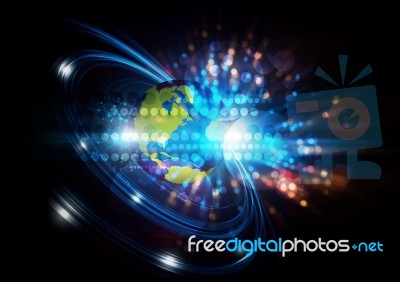 Global Network Digital Background Stock Image