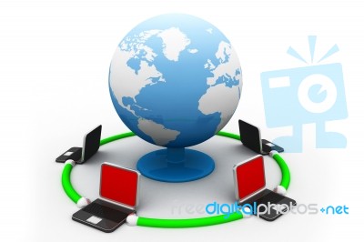 Global Network The Internet Stock Image