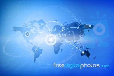 Global Networking Stock Image