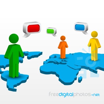 Global Networking Stock Image