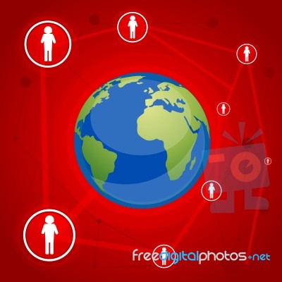 Global Networking Stock Image