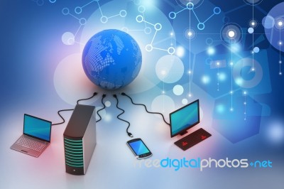 Global Networking Concept Stock Image