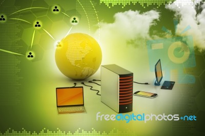 Global Networking Concept Stock Image