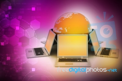 Global Networking System Stock Image