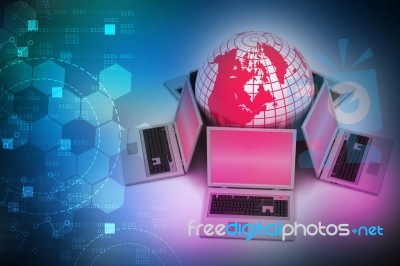 Global Networking System Stock Image