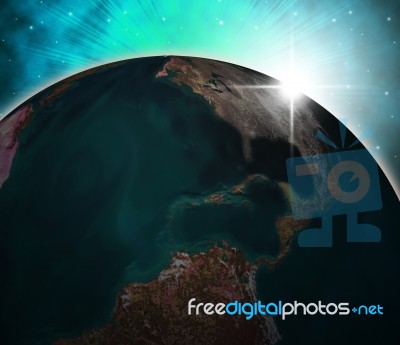 Global Planets Represents Solar System And Worldly Stock Image