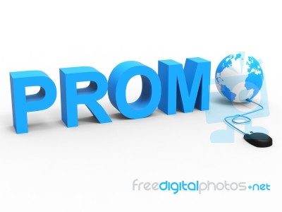 Global Promo Means World Wide Web And Websites Stock Image