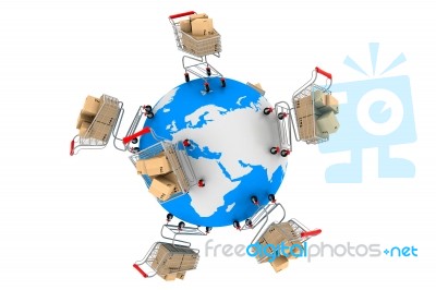 Global Shopping Stock Image