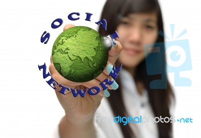 Global Social Media Concept Stock Photo