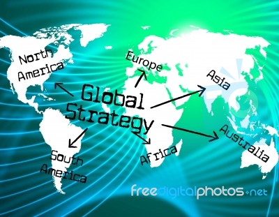 Global Strategy Shows Worldwide Globe And Earth Stock Image