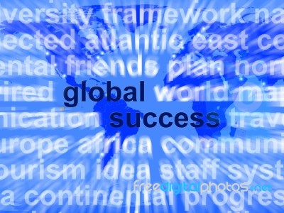 Global Success Words Stock Image