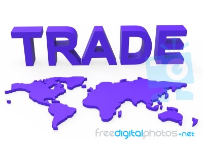 Global Trade Represents Planet Earth And Purchase Stock Image