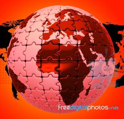 Global Warming Shows Globalise Globalization And World Stock Image