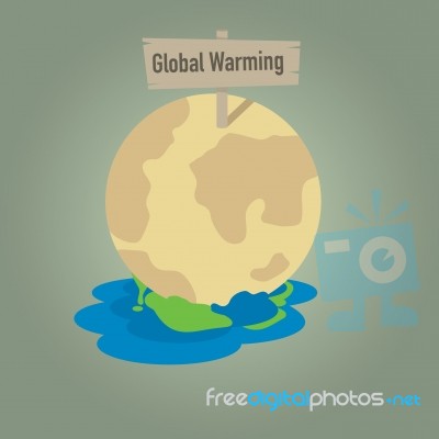 Global Warming With Earth Dissolution Stock Image