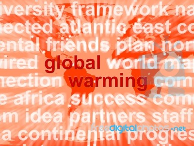 Global Warming Words Stock Image