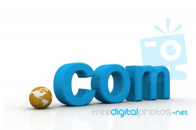 Globe And Domain Com Stock Image