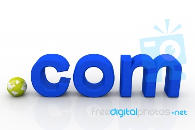 Globe And Domain Com Stock Image