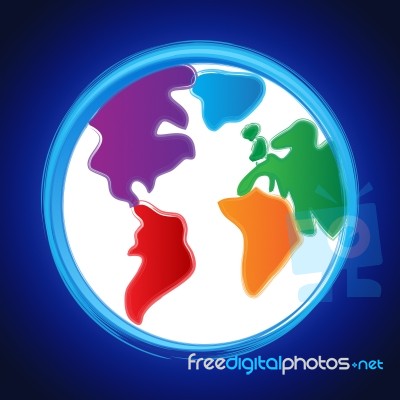 Globe Background Represents Planet Abstract And Template Stock Image