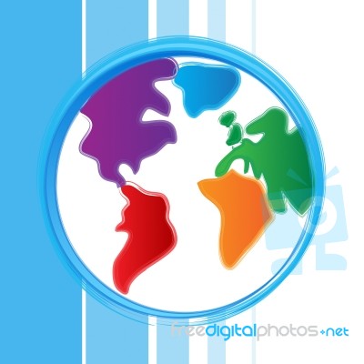 Globe Background Represents Worldly Globalize And Abstract Stock Image