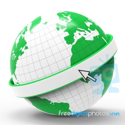 Globe Copyspace Shows Globalize Worldwide And Blank Stock Image