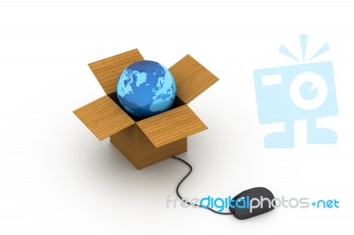 Globe In Box Stock Image