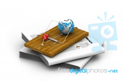 Globe In Mousetrap Stock Image