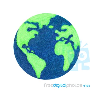 Globe Of Earth Painting Stock Image