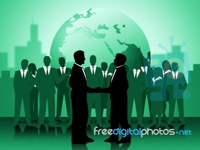 Globe Partnership Means Working Together And Earth Stock Image