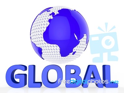 Globe People Represents Social Media Marketing And Earth Stock Image