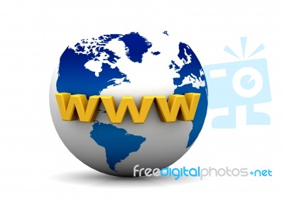 Globe With Www Stock Image