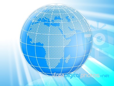 Globe World Means Backgrounds Earth And Global Stock Image