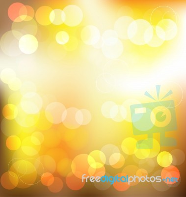 Gloden Elegant Abstract Background With Bokeh Lights Stock Image