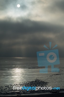 Gloomy Morning At The Black Sea Coast Near Odessa, Ukraine Stock Photo