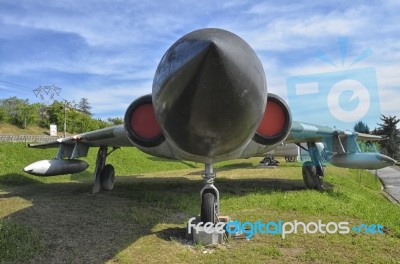 Gloster Javelin In A Aircraft Boneyard Stock Photo